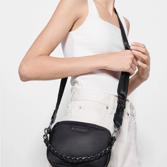 MZ Wallace crossbody Sling Bowery Convertible Bag Black Waist Belt - Picture 2 of 16